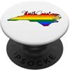 North Carolina Map USA State Rainbow Pri North Carolina Mappa USA Stato Arcobaleno Flag Orgoglio PopSockets PopGrip Adesivo