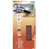 kwb Strisce abrasive 115 x 230 mm in corindone prezioso con grana 240, sostituzione senza attrezzi, incollaggio in resina sintetica e supporto di carta rinforzato per la levigatura fine di legno e