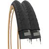 ECOVELO 2 COPERTONI 26" X 1 3/8 (37-590) PNEUMATICI BICICLETTA NERO PARA PER CITY BIKE STRADALE ADULTO VINTAGE OLANDA
