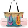 Generic Borsa di totalizzatore di yoga delle donne della stampa dei fiori, grande borsa a