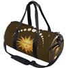 GuoChe Borsone sportivo rotondo leggero con tasca interna borsa da palestra per uomo donna borsone per viaggi sport mistici tarocchi carta estetica sole fasi lunari Yin Yang spazio