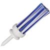 RiToEasysports Tee con Spazzola da, Tee di Supporto a Basso Attrito con Base a Sfera Lunga in Plastica per Mettere L'erba Verde (83mm-Bianco Blu)