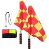 SOESFOUFU Set Cartellini Rosso Giallo da Arbitro Calcio con Fischietto