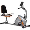 ISE Cyclette da Seduta Magnetica con Schienale, Cyclette Orizzontale da Casa con Schermo LCD Supporto per Smartphone