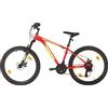 Ziaphsol Mountain bike a 21 marce, ruota da 38 cm, colore rosso, telaio in acciaio, forcella ammortizzata, cerchioni in alluminio, freni a disco, per outdoor, tempo libero e ciclismo, robusta