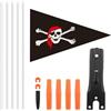 Generico Bicycle Safety Flag - Bright Visibility Warning Flag With Telescopic Pole, Outdoor Safety Marker Banner, Adjustable Height Signal | Enhanced Visibility for Scooter Wheelchair Trike Kids Bike Travel