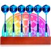 BEE&FLOWER Supporto per freccette, supporto da parete con luci LED, per 6 freccette in acrilico, interruttore on/off