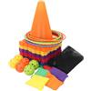 Generic Gioco Lancio Anelli Coni Set Carnevale 3 in 1 per Bambini Ideale per Feste Picnic Realizzato in Plastica (N.2888-16A)