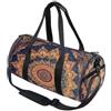 GuoChe Borsone sportivo rotondo leggero con tasca interna borsa da palestra per uomo donna borsone da viaggio sport vintage bohémien mandala floreale ornamento geometrico
