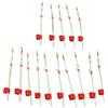 AOWINHIT Mini Punte Superiori per Canna da Pesca Sul Ghiaccio, Design ABS Durevole Ad Alta Sicurezza per la Pesca All'aperto, Set da 15 Pezzi, 10,4 Cm/4,1 Pollici