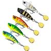 Drawup Set di 5 esche da pesca in metallo, progettate per rotazione ad alta velocità, incantevole postura di nuoto e attrazione mirata (15 g)