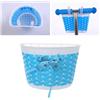 KAJNBN Cestino per Bicicletta Anteriore per Ragazze Fiocco Decorativo, Compatto in Plastica Blu per Uso Domestico e Outdoor Stili Multipli