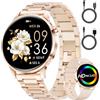 SUNKTA Orologio intelligente da donna 7,9 mm ultra sottile 1,32" AMOLED chiamate Bluetooth elegante Smartwatch per Android iOS,frequenza cardiaca,monitoraggio del sonno,contapassi, calorie,Oro Rosa