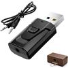 LgCiXli Adattatore Bluetooth 5.4 USB trasmettitore Bluetooth TV | trasmettitore e ricevitore 4 in 1 per TV, auto e impianto stereo, audio cristallino e vivavoce | Plug & Play Audio Dongle nero