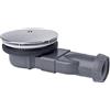 Wirquin 30719686 - Piletta da doccia extra piatta sottile per piatti extra piatti ø90 con membrana e cupola in ABS, grigio