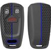OTMIK Custodia in silicone per la copertura della chiave dell'auto adatta per Audi Q5 Q7 TT A4 B9 A5 A6 8S 8W 4M S4 S5 S7 TTS TFSI RS Accessori portachiavi (Linea Blu)