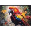 Wash+Dry tappeto Design Parry McParrot 50x75cm, adatto per interni ed esterni, lavabile, multicolore