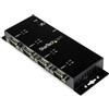 STARTECH Hub USB a DB9 RS232 4 porte - Adattatore per montaggio a parete