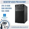 ASUS Pc DESKTOP ASUS PRO D320MT Cpu i5-6500 Ram 8gb DDR4 SSD 240Gb Win11Pro