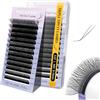 NAGARAKU YYY Ciglia Extension 3 Tips Triple YY Ventagli Prefabbricati 6D Ciglia Y Shape Premade Fans Volume Russo Naturale Eyelash Cluster Wispies Incrociate Ciglia Opaco Nero 12 File(0.07 L 8-15mm）