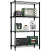 M MZG Scaffalatura Metallica a 4 Ripiani, Portata fino a 454 kg, Scaffale Robusto per Garage, Cucina, Dispensa, Ripostiglio, Lavanderia, Cantina e Ufficio, 30×65×115,6 cm
