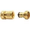 Hydrogarden Connettore in Ottone Rapidi 1 Set (2 PZ) Adattatore Rubinetto Cucina Giardino, 3/4 Tubo Attacco, Connettore Rapido per Tubo Flessibile da Giardino per Irrigazione