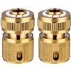 Hydrogarden 2pc Connettore in Ottone Rapidi Raccordo Quick Connect 1/2" Tubo Attacco Quick Connector Acqua Connettore per Irrigazione e Giardinoirrigazione (1/2 Pollici) rapido