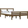 vidaXL Letto in legno massiccio marrone miele 140x190 cm
