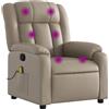 vidaXL Sedia per massaggi cappuccino-marrone in Pelle finta