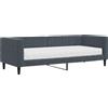 vidaXL Lettino con materasso grigio scuro 80x200 cm in velluto