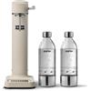 Aarke Carbonator 3, macchina per acqua frizzante in acciaio inox con 2 bottiglie senza BPA, finitura sabbia