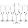 RCR CRISTALLERIA ITALIANA - Calici Flute Invino in vetro 24 cl - set 6 pezzi