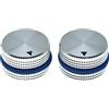 KAISH 2 manopole per potenziometri in alluminio, diametro 25 mm, diametro 1/4, universali in metallo, per chitarra/bass/amplificatori