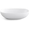 Lineabeta Lavabo ovale da appoggio Acquaio in ceramica 60x38,4 cm bianco opaco