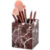 Generic Portaspazzolino in marmo, organizer multifunzionale da bagno per pennelli da trucco, accessori da toeletta, penne, utensili, 8,5 x 8,5 x 10 cm