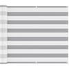 Générique Schermo da balcone grigio chiaro e bianco, 90 x 400 cm, Tenda a pannello per esterni a righe, in poliestere idrorepellente, per terrazza e giardino, moderna con motivo a righe, facile fissaggio su