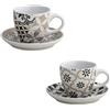 Set 2 Tazzine da Caffè Alhambra Brandani in Stoneware - Cod. 53180
