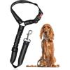 Wirhan Cintura di sicurezza per cani per auto UK, imbracatura regolabile per cani, poggiatesta, cintura di sicurezza elastica per animali domestici con tampone elastico, guinzaglio resistente per