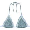 Women'secret Gathered Boho Flower Top Bikini, Blu, 90B Donna