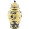 GINORI 1735 VASO POTICHE 38 CM, ORIENTE ITALIANO GIALLO CITRINO