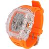 Naroote Orologio da Lavoro Luminoso e Trasparente Alla Moda da Uomo per Tutte le Occasioni, Cinturino in Silicone Resistente All'acqua da 50 M, per gli Uomini
