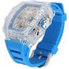Naroote Orologio da Lavoro Luminoso e Trasparente Alla Moda da Uomo per Tutte le Occasioni, Cinturino in Silicone Resistente All'acqua da 50 M, per gli Uomini