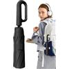 Generic Ombrello pieghevole automatico - Scudo UV antivento, protezione dalla pioggia da viaggio, ombrello con manico a moschettone, apertura automatica | comodi ombrelli per uomini e donne, perfetti per i