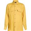 KITON - Camicia in lino - Giallo