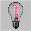 Lotti Lampadina a goccia Vintage LED a spirale Rosa E27