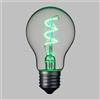 Lotti Lampadina a goccia Vintage LED a spirale Verde E27