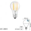 FAI Lampadina LED 6W G60 E27 a Filamento - Risparmio Energetico, Piena Luce Istantanea, Bianco Caldo