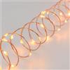 Lotti Catena Luminosa 10 m Cavo Metallo modellabile, 200 MicroLED, Bianco Caldo Tradizionale