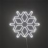 New Lamps Fiocco di Neve Led Neon Bifacciale, Bianco Freddo, Luce fissa, L. 60 x H. 60 cm