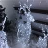 Lotti Renna Luminosa con Cristalli Trasparenti, h 120 cm, 250 LED colore Bianco Freddo